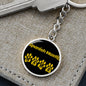 Spanish Mastiff Mama Circle Keychain Stainless Steel or 18k Gold Dog Mom Pendant-Express Your Love Gifts
