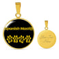 Spanish Mastiff Mama Circle Necklace Stainless Steel or 18k Gold 18-22" Dog Owner Lover-Express Your Love Gifts