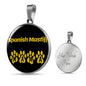 Spanish Mastiff Mama Circle Necklace Stainless Steel or 18k Gold 18-22" Dog Owner Lover-Express Your Love Gifts