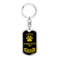Spanish Water Dog Keychain Dog Tag Stainless Steel or 18k Gold-Express Your Love Gifts