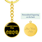 Spanish Water Dog Mama Circle Keychain Stainless Steel or 18k Gold Pendant-Express Your Love Gifts