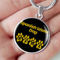 Spanish Water Dog Mama Circle Necklace Stainless Steel or 18k Gold 18-22" Dog Owner Lover-Express Your Love Gifts
