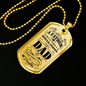 Special Dad Fathers Day Necklace Stainless Steel or 18k Gold Dog Tag 24" Chain-Express Your Love Gifts
