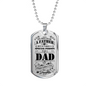 Special Dad Fathers Day Necklace Stainless Steel or 18k Gold Dog Tag 24" Chain-Express Your Love Gifts