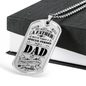 Special Dad Fathers Day Necklace Stainless Steel or 18k Gold Dog Tag 24" Chain-Express Your Love Gifts