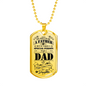 Special Dad Fathers Day Necklace Stainless Steel or 18k Gold Dog Tag 24" Chain-Express Your Love Gifts