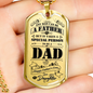 Special Dad Fathers Day Necklace Stainless Steel or 18k Gold Dog Tag 24" Chain-Express Your Love Gifts
