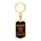 Special Firefighter Dad Keychain Stainless Steel or 18k Gold Dog Tag Keyring-Express Your Love Gifts