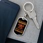 Special Firefighter Dad Keychain Stainless Steel or 18k Gold Dog Tag Keyring-Express Your Love Gifts