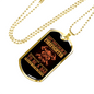 Special Firefighter Dad Necklace Stainless Steel or 18k Gold Dog Tag 24" Chain-Express Your Love Gifts