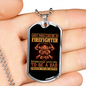 Special Firefighter Dad Necklace Stainless Steel or 18k Gold Dog Tag 24" Chain-Express Your Love Gifts