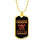 Special Firefighter Dad Necklace Stainless Steel or 18k Gold Dog Tag 24" Chain-Express Your Love Gifts