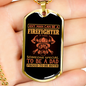 Special Firefighter Dad Necklace Stainless Steel or 18k Gold Dog Tag 24" Chain-Express Your Love Gifts