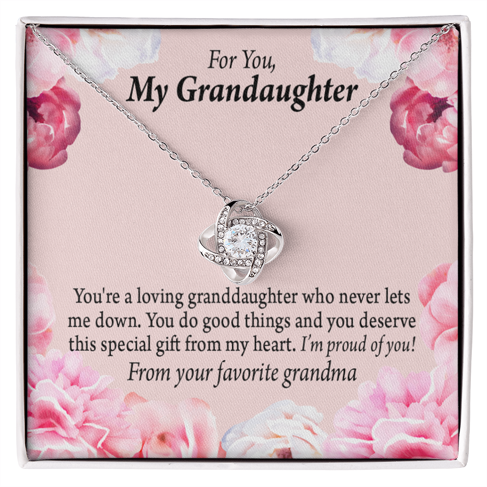Special Gift For Granddaughter Infinity Knot Necklace Message Card-Express Your Love Gifts