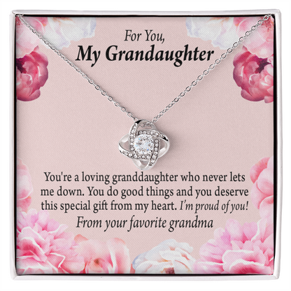 Special Gift For Granddaughter Infinity Knot Necklace Message Card-Express Your Love Gifts
