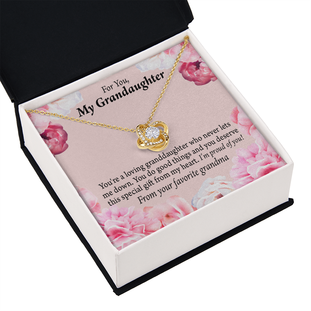 Special Gift For Granddaughter Infinity Knot Necklace Message Card-Express Your Love Gifts