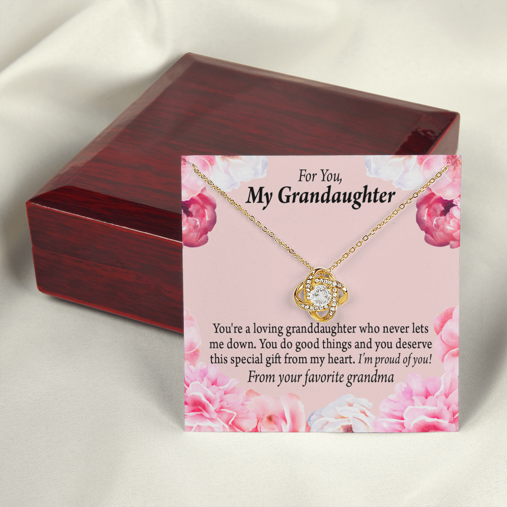 Special Gift For Granddaughter Infinity Knot Necklace Message Card-Express Your Love Gifts