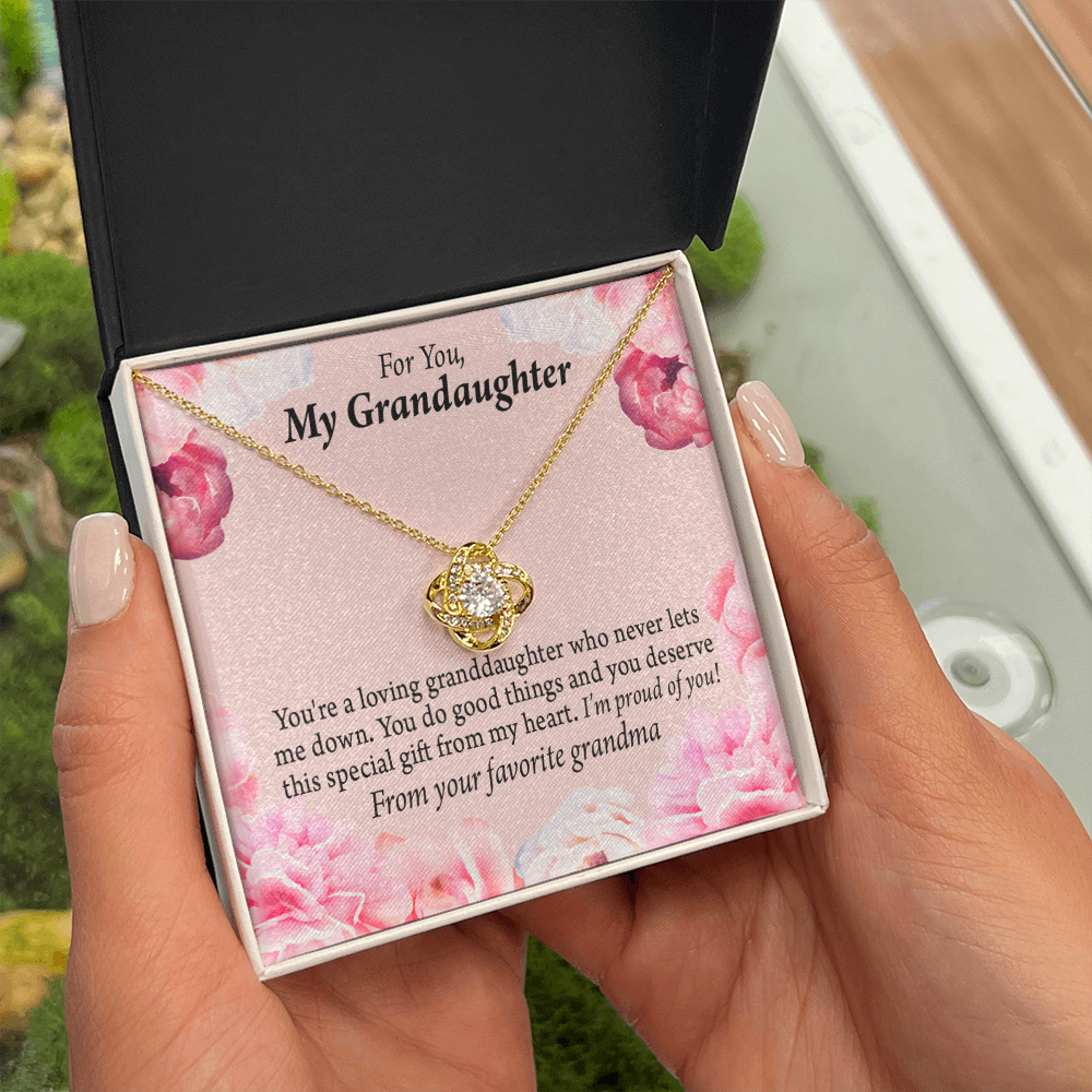 Special Gift For Granddaughter Infinity Knot Necklace Message Card-Express Your Love Gifts