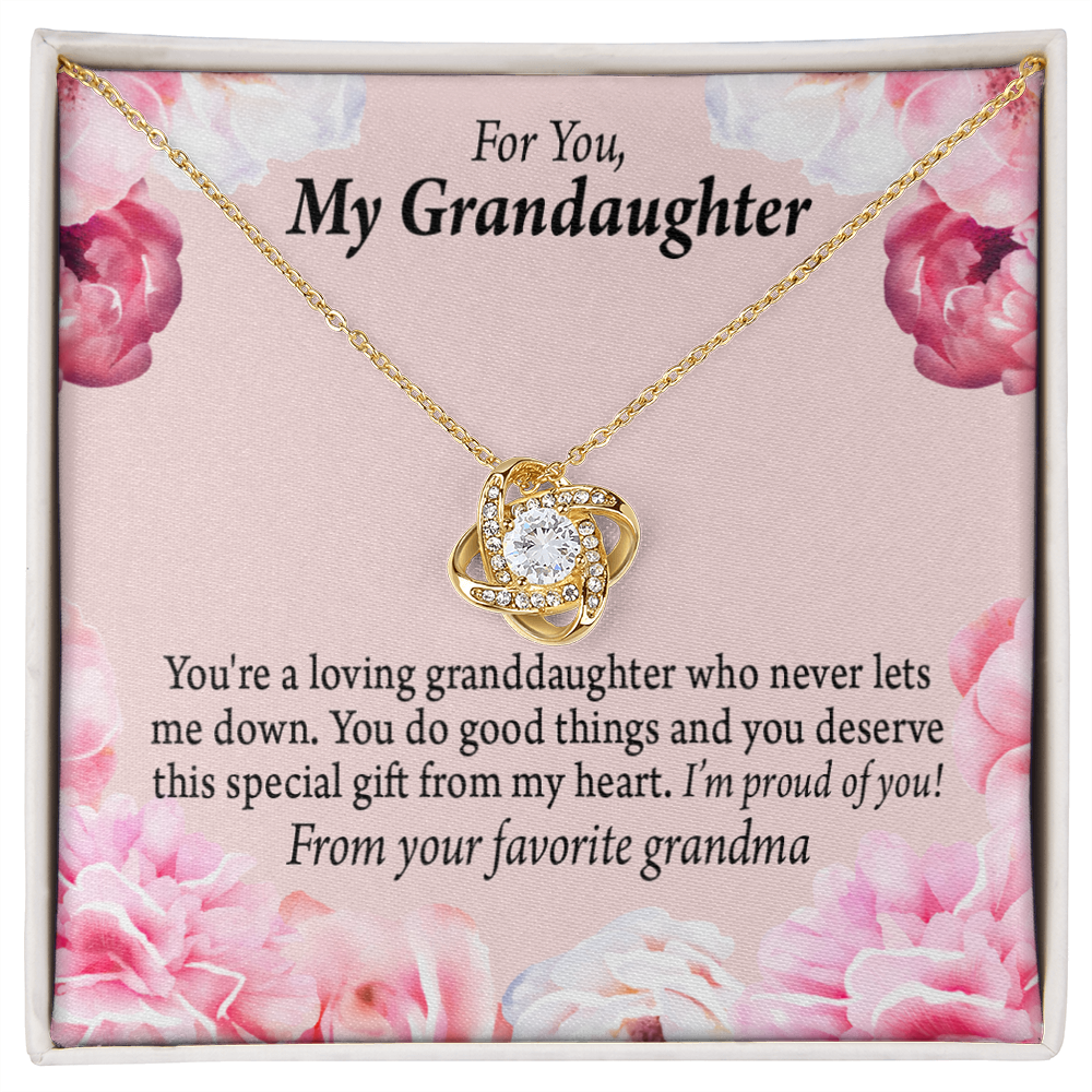 Special Gift For Granddaughter Infinity Knot Necklace Message Card-Express Your Love Gifts