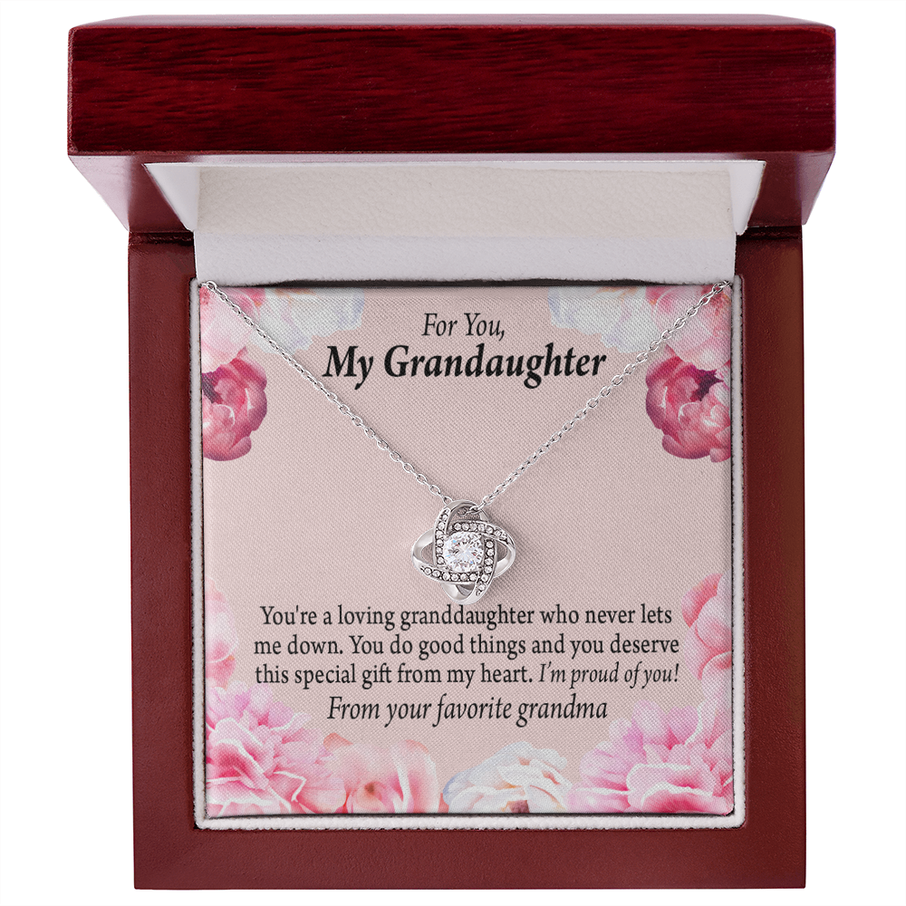 Special Gift For Granddaughter Infinity Knot Necklace Message Card-Express Your Love Gifts