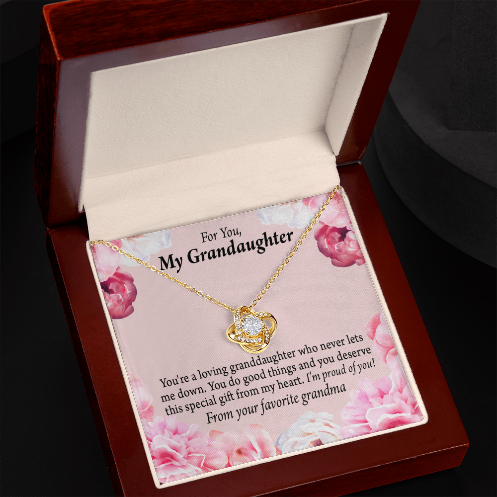 Special Gift For Granddaughter Infinity Knot Necklace Message Card-Express Your Love Gifts