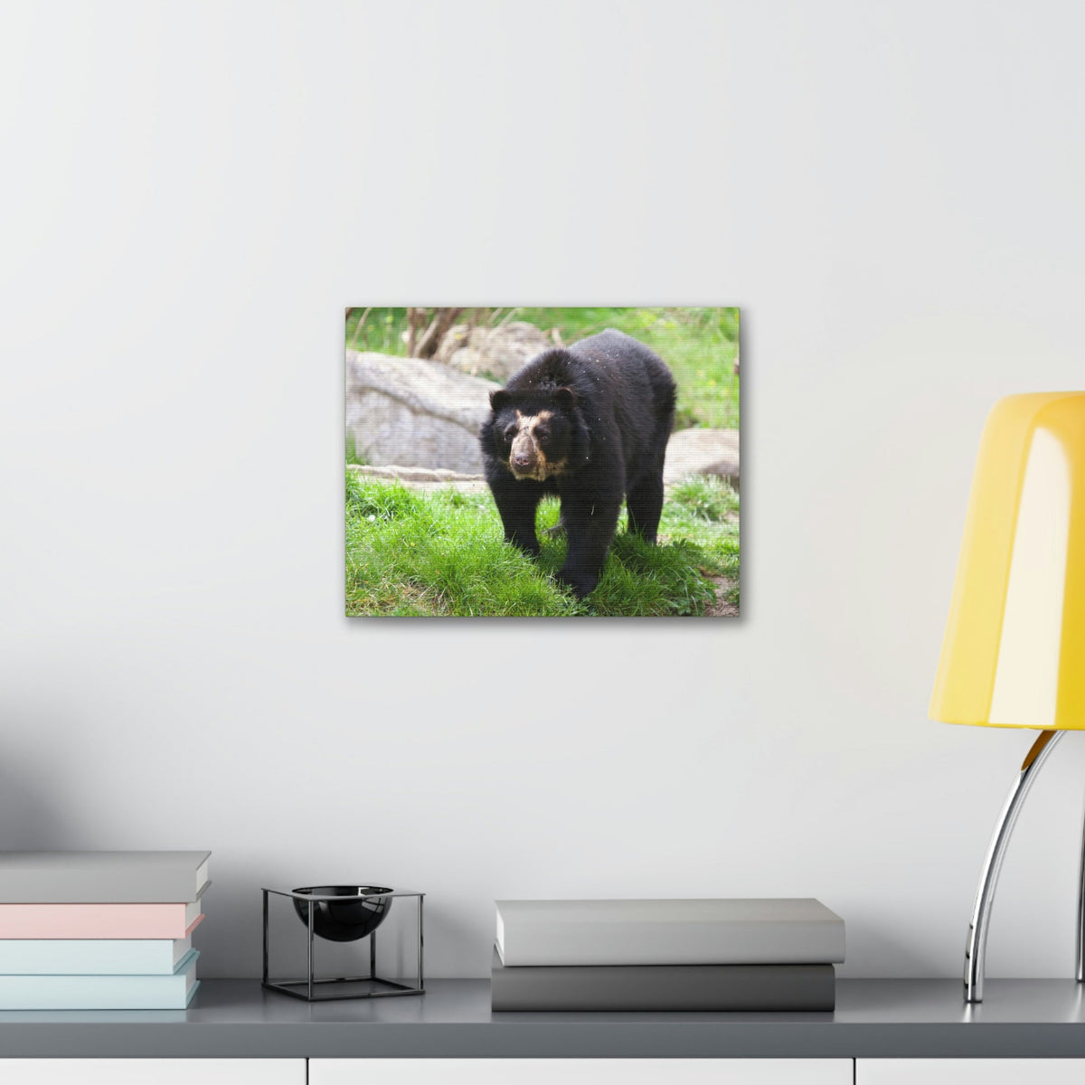 Scripture Walls Spectacled Bear Hunting Spectacled Bear on Hunt Print Animal Wall Art Wildlife Canvas Prints Wall Art Ready to Hang Unframed-Express Your Love Gifts