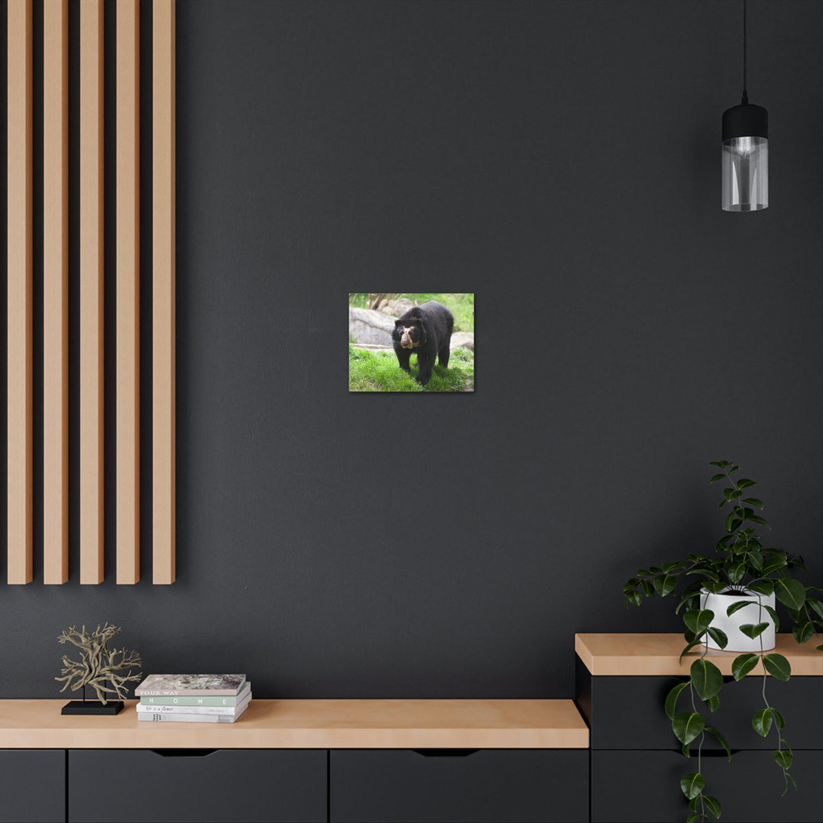 Scripture Walls Spectacled Bear Hunting Spectacled Bear on Hunt Print Animal Wall Art Wildlife Canvas Prints Wall Art Ready to Hang Unframed-Express Your Love Gifts
