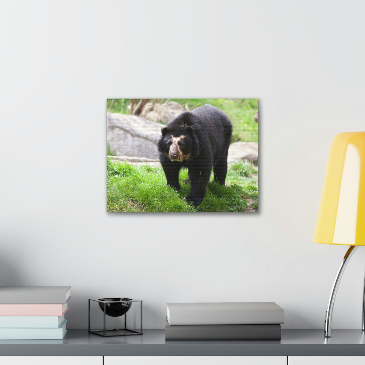 Scripture Walls Spectacled Bear Hunting Spectacled Bear on Hunt Print Animal Wall Art Wildlife Canvas Prints Wall Art Ready to Hang Unframed-Express Your Love Gifts