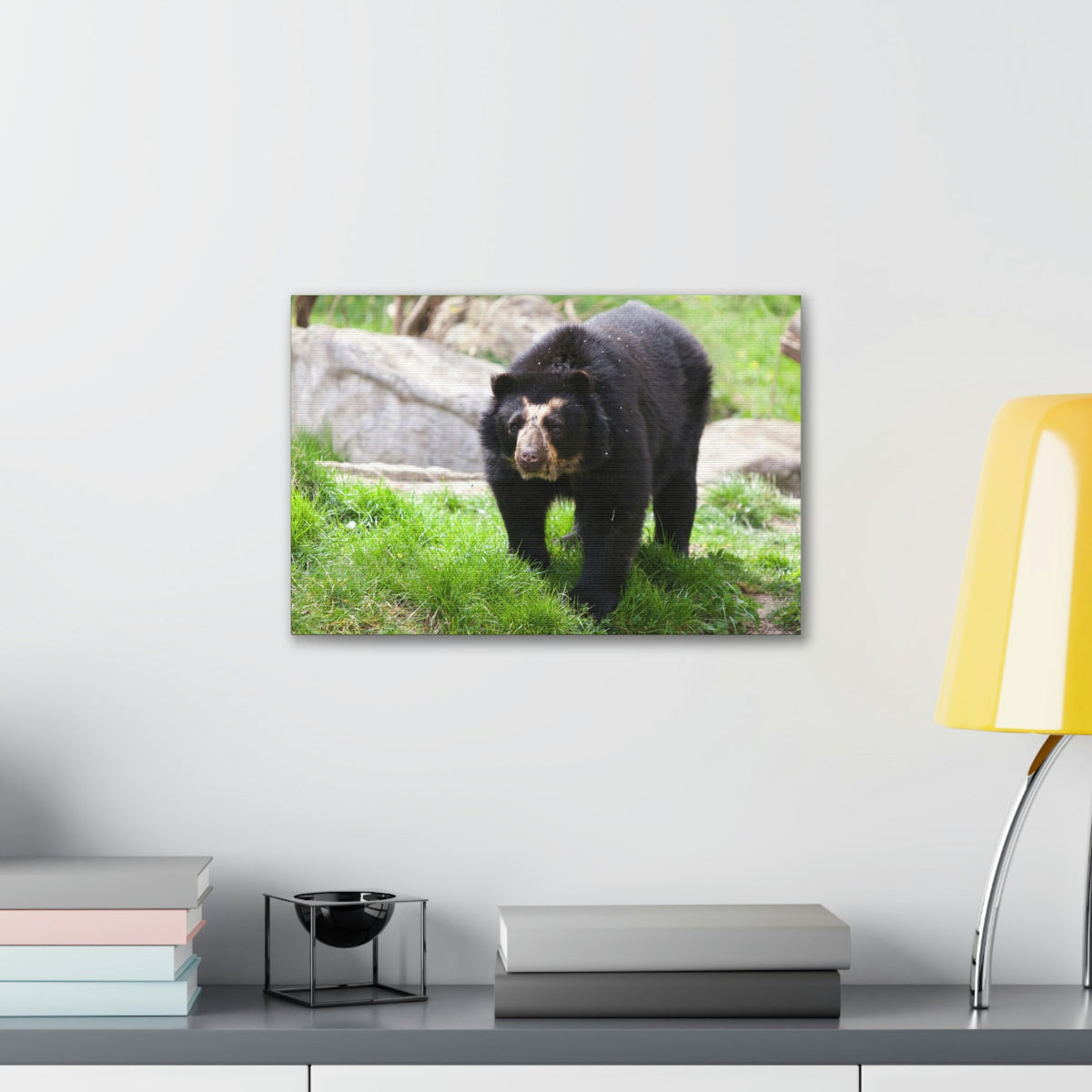 Scripture Walls Spectacled Bear Hunting Spectacled Bear on Hunt Print Animal Wall Art Wildlife Canvas Prints Wall Art Ready to Hang Unframed-Express Your Love Gifts