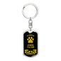 Spinone Italiano Keychain Stainless Steel or 18k Gold-Express Your Love Gifts