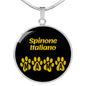 Spinone Italiano Mama Circle Necklace Stainless Steel or 18k Gold 18-22" Dog Owner Lover-Express Your Love Gifts