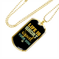 Spoil Your Dog Necklace Stainless Steel or 18k Gold Dog Tag 24" Chain-Express Your Love Gifts