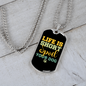 Spoil Your Dog Necklace Stainless Steel or 18k Gold Dog Tag 24" Chain-Express Your Love Gifts