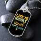 Spoil Your Dog Necklace Stainless Steel or 18k Gold Dog Tag 24" Chain-Express Your Love Gifts