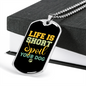 Spoil Your Dog Necklace Stainless Steel or 18k Gold Dog Tag 24" Chain-Express Your Love Gifts