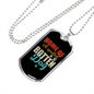 Spoiled Rotten Dog Necklace Stainless Steel or 18k Gold Dog Tag 24" Chain-Express Your Love Gifts