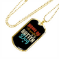 Spoiled Rotten Dog Necklace Stainless Steel or 18k Gold Dog Tag 24" Chain-Express Your Love Gifts