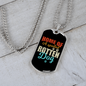 Spoiled Rotten Dog Necklace Stainless Steel or 18k Gold Dog Tag 24" Chain-Express Your Love Gifts