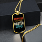Spoiled Rotten Dog Necklace Stainless Steel or 18k Gold Dog Tag 24" Chain-Express Your Love Gifts