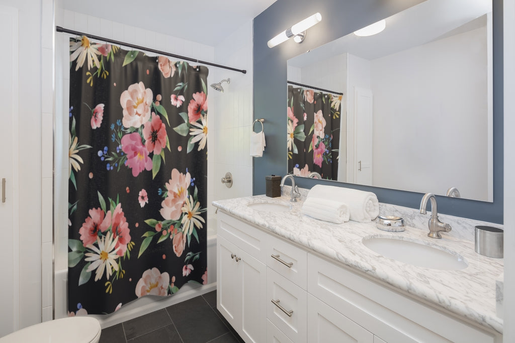 Spring Flower Stylish Design 71" x 74" Elegant Waterproof Shower Curtain for a Spa-like Bathroom Paradise Exceptional Craftsmanship-Express Your Love Gifts