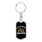 Squad Hunted Keychain Stainless Steel or 18k Gold Dog Tag Keyring-Express Your Love Gifts