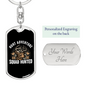 Squad Hunted Keychain Stainless Steel or 18k Gold Dog Tag Keyring-Express Your Love Gifts