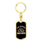 Squad Hunted Keychain Stainless Steel or 18k Gold Dog Tag Keyring-Express Your Love Gifts