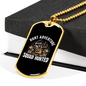 Squad Hunted Necklace Stainless Steel or 18k Gold Dog Tag 24" Chain-Express Your Love Gifts