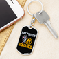 SquAred Crypto Currency Bitcoin Keychain Stainless Steel or 18k Gold Dog Tag Keyring-Express Your Love Gifts