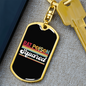 SquAred Crypto Currency Keychain Stainless Steel or 18k Gold Dog Tag Keyring-Express Your Love Gifts