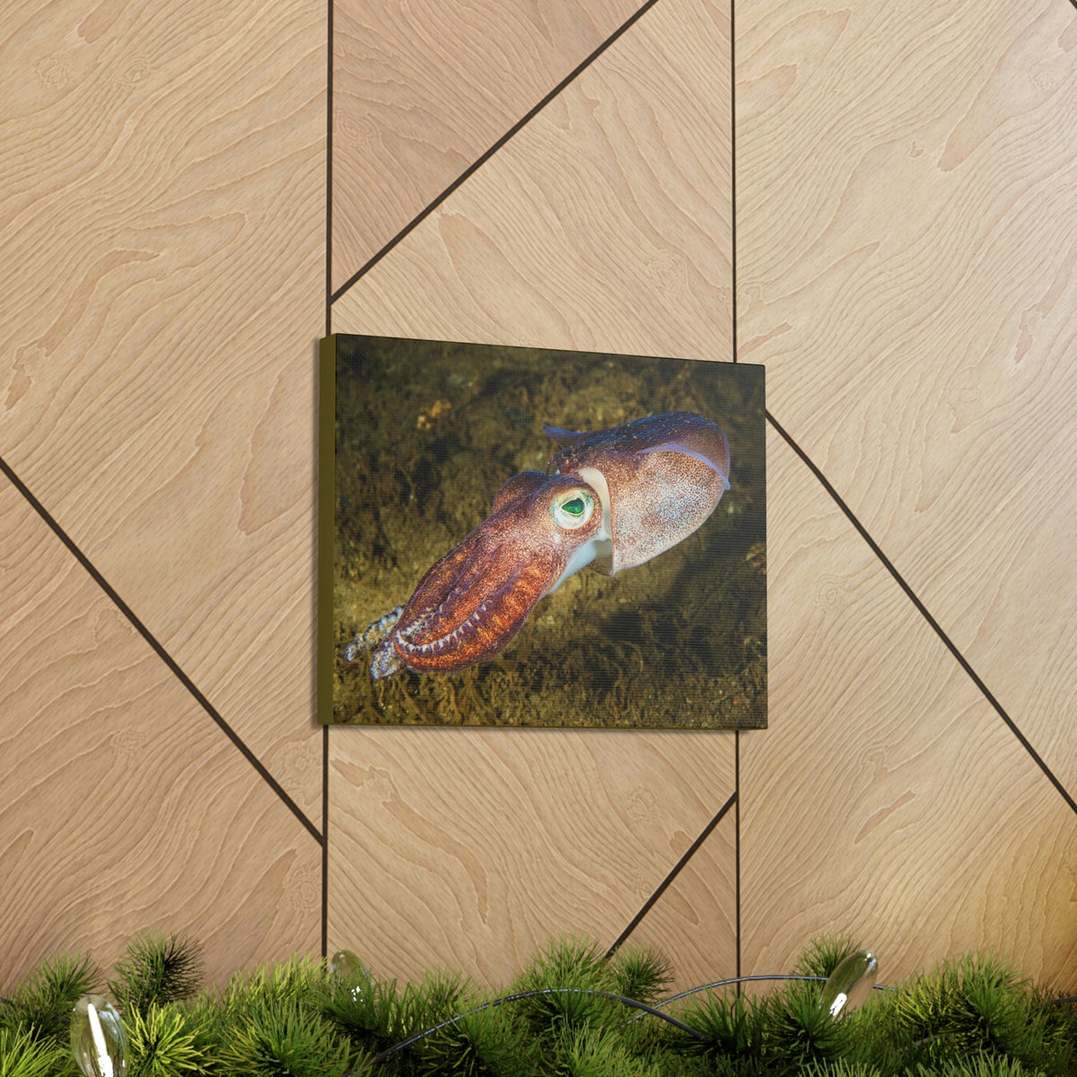 Scripture Walls Squid Hunting Squid on Hunt Print Animal Wall Art Wildlife Canvas Prints Wall Art Ready to Hang Unframed-Express Your Love Gifts