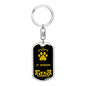 St. Bernard Keychain Stainless Steel or 18k Gold-Express Your Love Gifts