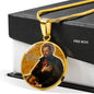 St. Camillus Catholic Saint Circle Necklace Stainless Steel or 18k Gold 18-22"-Express Your Love Gifts