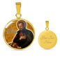St. Camillus Catholic Saint Circle Necklace Stainless Steel or 18k Gold 18-22"-Express Your Love Gifts